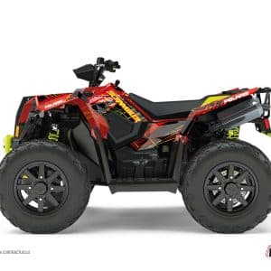Kit Déco Quad Blade Polaris Scrambler 850-1000 XP Rouge Jaune () 2015-2016
