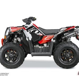 Kit Déco Quad Eraser Polaris Scrambler 850-1000 XP Rouge Blanc () 2015-2016