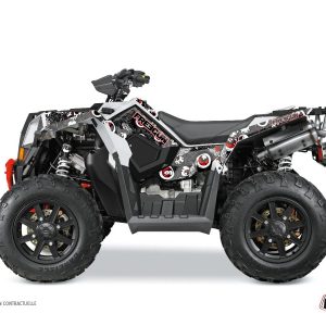 Kit Déco Quad Freegun Eyed Polaris Scrambler 850-1000 XP Gris Rouge () 2015-2016