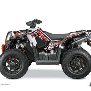 Kit Déco Quad Freegun Eyed Polaris Scrambler 850-1000 XP Rouge Gris () 2015-2016