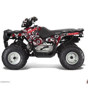 Kit Déco Quad Freegun Eyed Polaris 90 Sportsman Rouge Gris () 2007-2012
