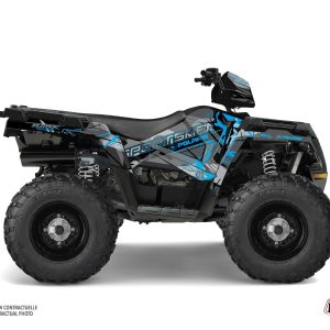 Kit Déco Quad Evil Polaris 450 Sportsman Gris Bleu () 2018-2020