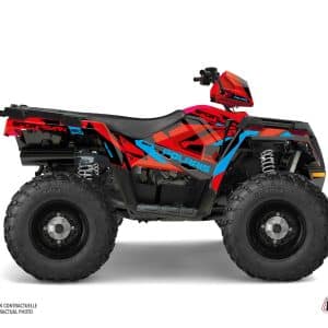 Kit Déco Quad Hidden Polaris 450 Sportsman Rouge Bleu () 2018-2020