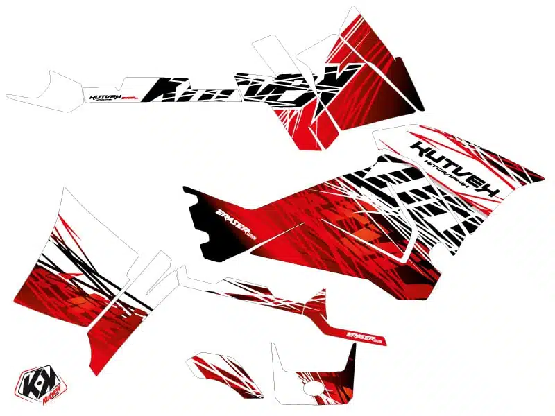 Kit Déco Quad Eraser Polaris 570 Sportsman Touring Rouge Blanc () 2018-2023 – Image 2