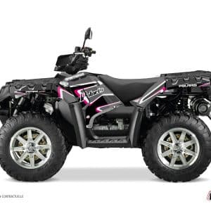 Kit Déco Quad Vintage Polaris 550 Sportsman Forest Noir Rose () 2010-2012
