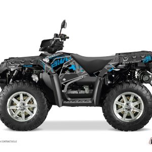 Kit Déco Quad Visor Polaris 550-850-1000 Sportsman Touring Noir Bleu () 2010-2012