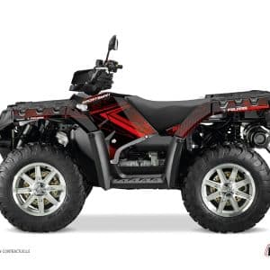 Kit Déco Quad Rock Polaris 550-850-1000 Sportsman Touring Noir Rouge () 2010-2012