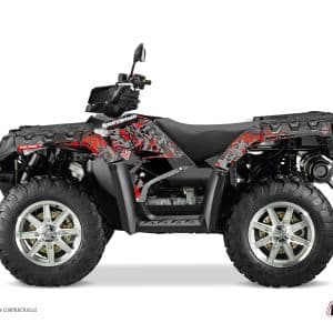 Kit Déco Quad Vintage Polaris 550-850-1000 Sportsman Touring Noir Rouge () 2013-2016