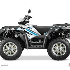 Kit Déco Quad Rock Polaris 550-850-1000 Sportsman Touring Blanc Bleu () 2013-2016