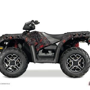 Kit Déco Quad Camo Polaris 550-850-1000 Sportsman Touring Noir Rouge () 2013-2016