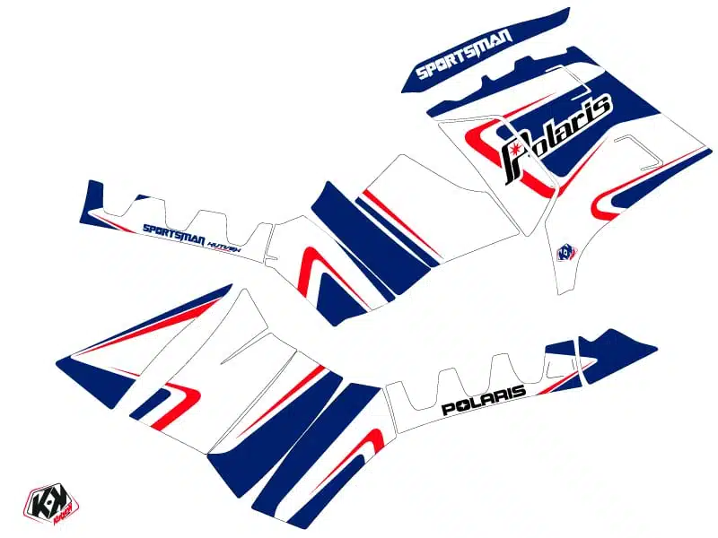 Kit Déco Quad Vintage Polaris 850 Sportsman Forest Bleu () 2009-2012 – Image 2