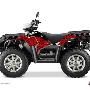 Kit Déco Quad Predator Polaris 1000 Sportsman Forest Rouge Noir () 2010-2012