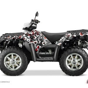 Kit Déco Quad Freegun Eyed Polaris 1000 Sportsman Forest Gris Rouge () 2010-2012