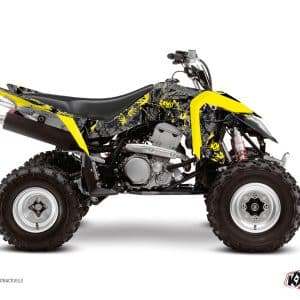 Kit Déco Quad Camo Suzuki 400 LTZ IE Noir Jaune () 2009-2011