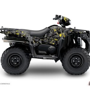 Kit Déco Quad Camo Suzuki King Quad 750 Noir Jaune () 2008-2018