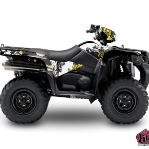 Kit Déco Quad Trash Suzuki King Quad 750 Noir Jaune () 2008-2018