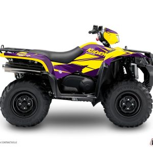 Kit Déco Quad Stage Suzuki King Quad 750 Jaune Violet () 2008-2018