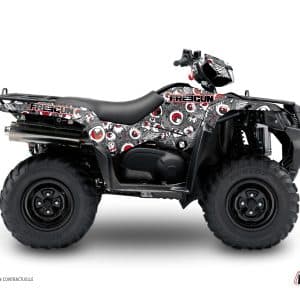 Kit Déco Quad Freegun Eyed Suzuki King Quad 750 Gris Rouge () 2008-2018