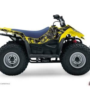 Kit Déco Quad Camo Suzuki 80 LT Noir Jaune () 1987-2005