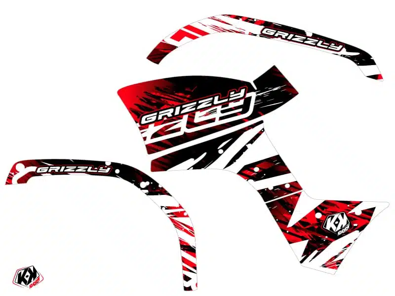 Kit Déco Quad Wild Yamaha 125 Grizzly Rouge () 2004-2013 – Image 2