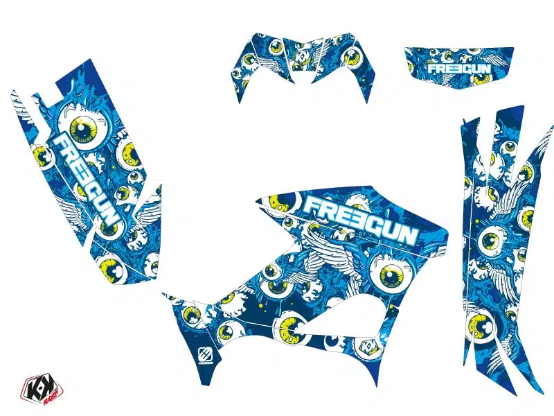 Kit Déco Quad Freegun Eyed Yamaha 700-708 Kodiak Bleu () 2016-2023 – Image 2