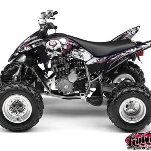 Kit Déco Quad Trash Yamaha 250 Raptor Noir Rose () 2008-2013