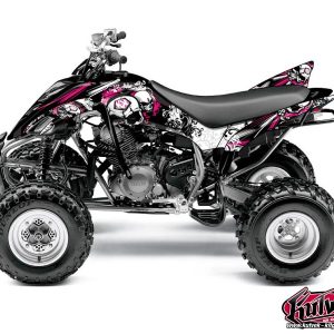 Kit Déco Quad Trash Yamaha 350 Raptor Noir Rose () 2004-2013