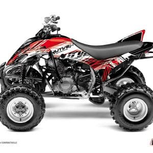 Kit Déco Quad Eraser Yamaha 350 Raptor Rouge Blanc () 2004-2013