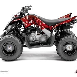 Kit Déco Quad Camo Yamaha 90 Raptor Rouge () 2016-2023