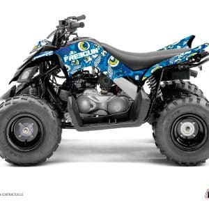 Kit Déco Quad Freegun Eyed Yamaha 90 Raptor Bleu () 2016-2023