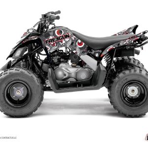 Kit Déco Quad Freegun Eyed Yamaha 90 Raptor Rouge () 2016-2023