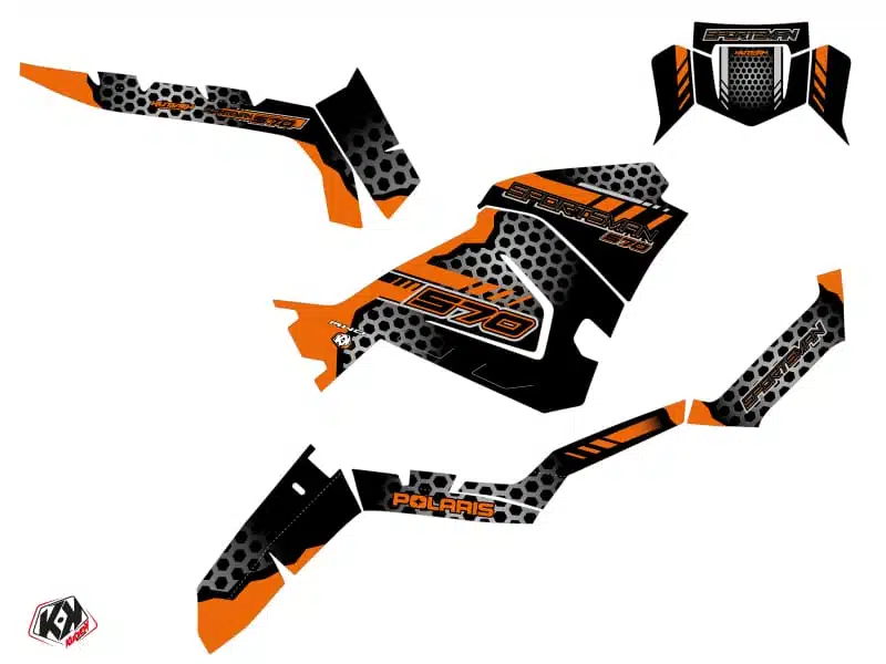 Kit Déco Quad Splinter Polaris 570 Sportsman Noir Orange () 2021-2023 – Image 2