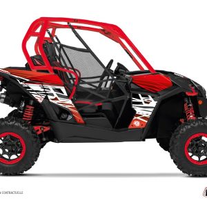 Kit Déco SSV Eraser Can Am Maverick Rouge Blanc () 2013-2015