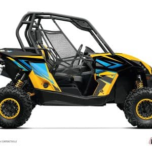 Kit Déco SSV Stage Can Am Maverick Jaune Bleu () 2013-2015