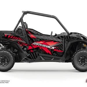 Kit Déco SSV Kollector Can Am Maverick Sport Avec Portes Noir Rouge () 2018-2023