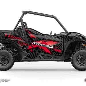 Kit Déco SSV Kollector Can Am Maverick Trail Avec Portes Noir Rouge () 2018-2023