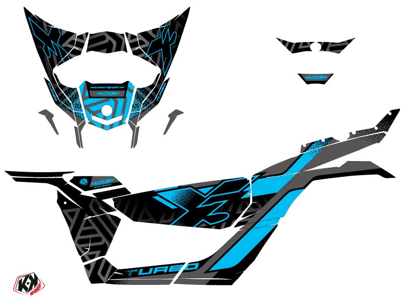 Kit Déco SSV Alpha Can Am Maverick X3 Noir Bleu () 2017-2023 – Image 2