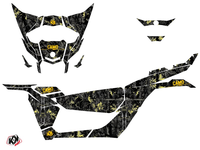 Kit Déco SSV Camo Can Am Maverick X3 Noir Jaune () 2017-2023 – Image 2