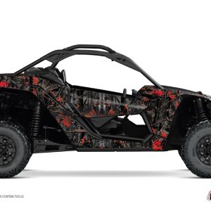 Kit Déco SSV Camo Can Am Maverick X3 Noir Rouge () 2017-2023