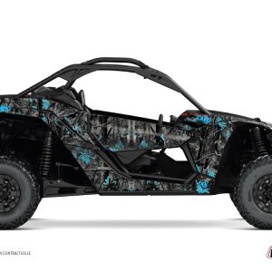 Kit Déco SSV Camo Can Am Maverick X3 Noir Bleu () 2017-2023