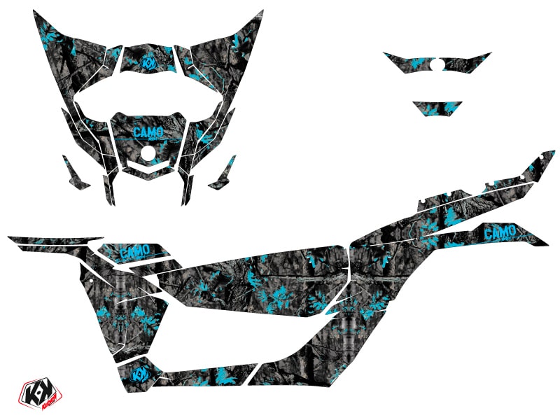 Kit Déco SSV Camo Can Am Maverick X3 Noir Bleu () 2017-2023 – Image 2