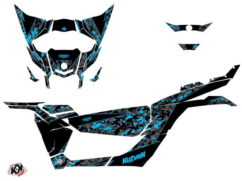 Kit Déco SSV Predator Can Am Maverick X3 Noir Bleu () 2017-2023 – Image 2