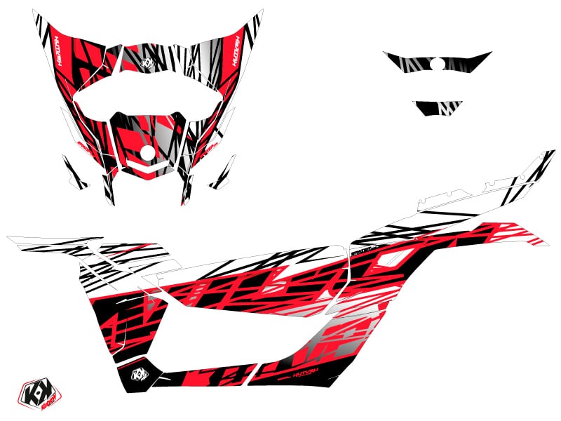 Kit Déco SSV Eraser Can Am Maverick X3 Noir Rouge () 2017-2023 – Image 2