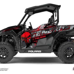 Kit Déco SSV Evil Polaris GENERAL 1000 Gris Rouge () 2016-2021