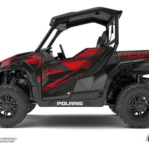 Kit Déco SSV Graphite Polaris GENERAL 1000 Noir Rouge () 2016-2021