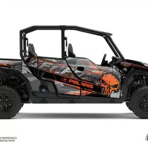 Kit Déco SSV Evil Polaris GENERAL 1000 4 portes Gris Orange () 2017-2021
