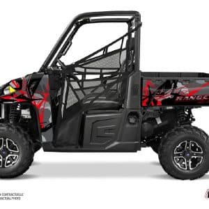 Kit Déco SSV Evil Polaris Ranger 900 XP Gris Rouge () 2012-2015