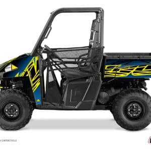 Kit Déco SSV Eraser Polaris Ranger 900 XP Neon Bleu () 2012-2015