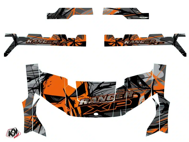 Kit Déco SSV Evil Polaris Ranger 1000 XP Gris Orange () 2017 – Image 2