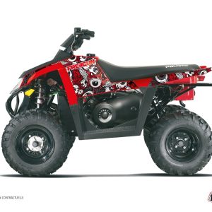Kit Déco Quad Freegun Eyed Polaris Scrambler 500 Rouge Gris () 1998-2009